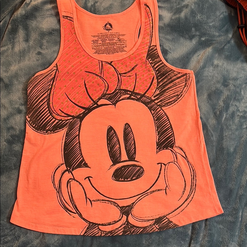 Disney Rose Gold Minnie Mouse Tank Top